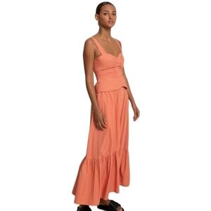 A.L.C Lilah Cotton Sweetheart Top, Size 6, Orange, NWT